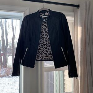 Stunning black leather coat
